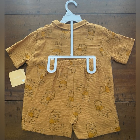 •NWT•Disney Winnie the Pooh Toddler 2-Piece Textured Cotton Gauze Outfit Set - Picture 5 of 6